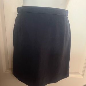 BCbG Max Azeris micro suede blue gray shirt skirt sz 4
